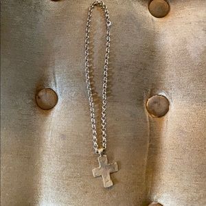 Gold plated over sterling cross necklace
